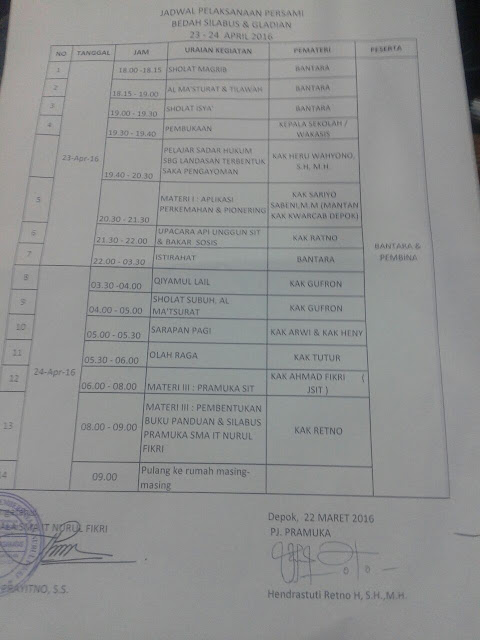 Detail Contoh Jadwal Kegiatan Koleksi Nomer