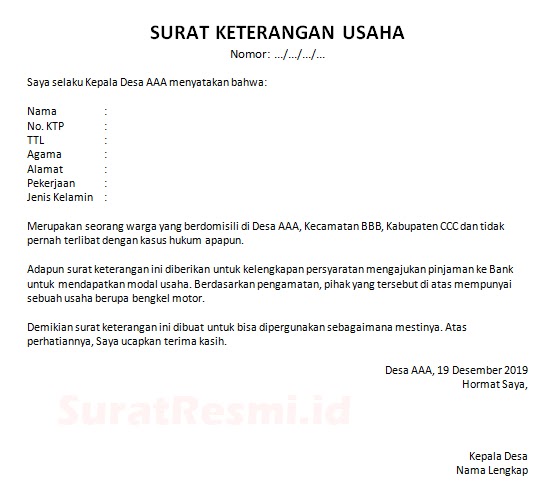 Detail Surat Izin Usaha Bengkel Koleksi Nomer 17