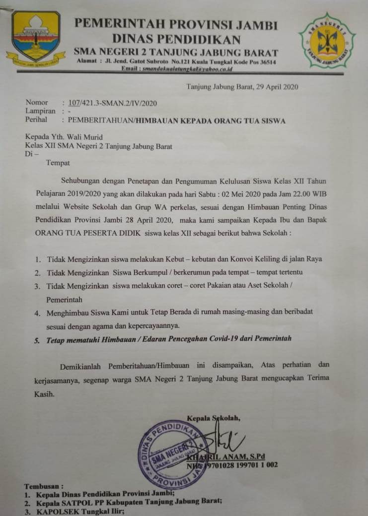 Detail Surat Pemberitahuan Sekolah Koleksi Nomer