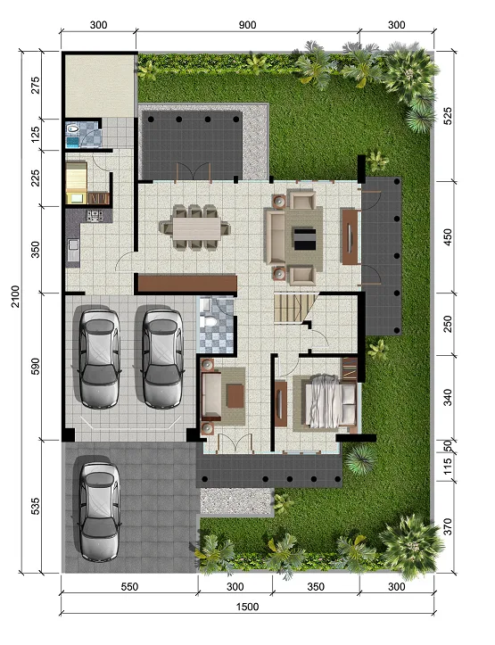 Detail Ukuran Denah Rumah Koleksi Nomer 42