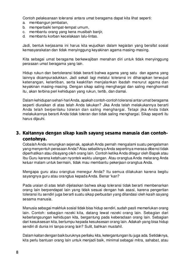 Detail 10 Contoh Cerita Toleransi Nomer 2