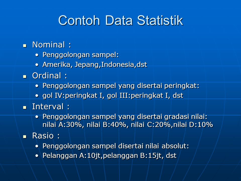 Detail 10 contoh data ordinal koleksi nomer 33