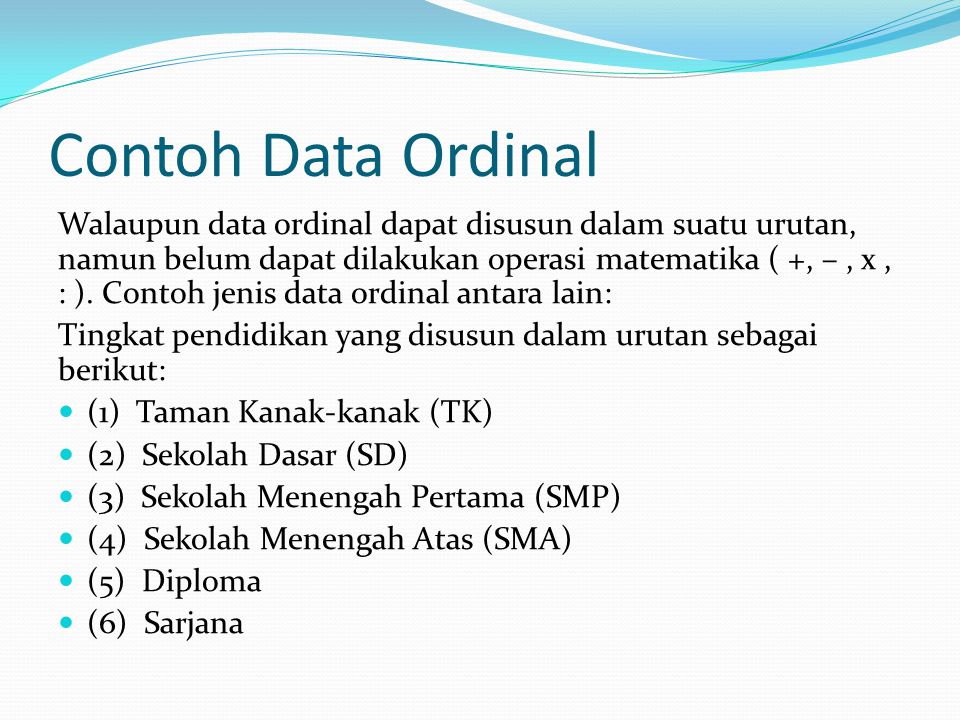 Detail 10 Contoh Data Ordinal Nomer 5