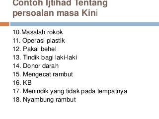 Detail 10 Contoh Ijtihad Nomer 2