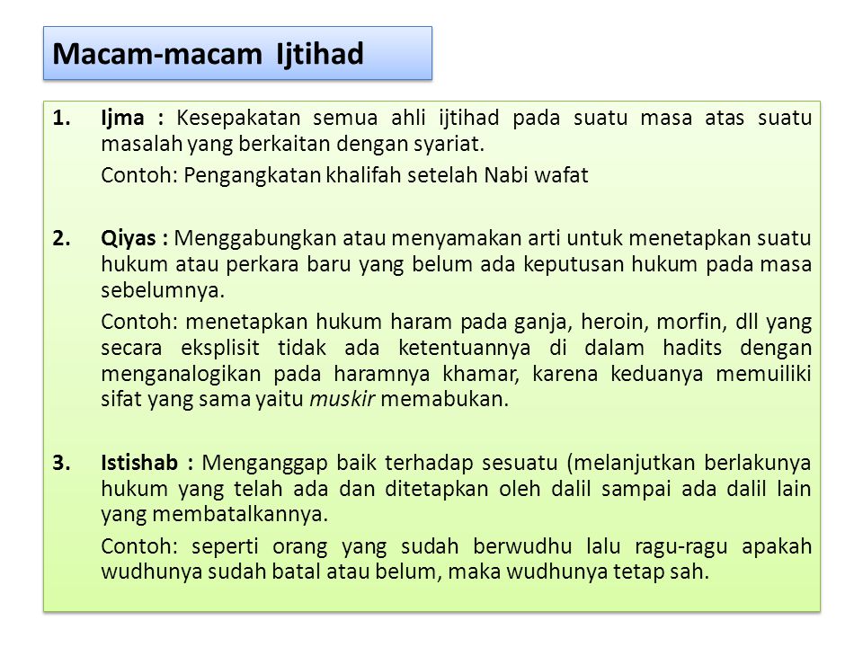 Detail 10 Contoh Ijtihad Nomer 13