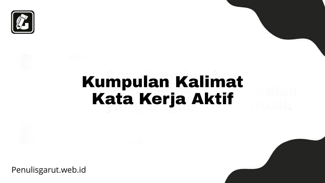 Detail 10 Contoh Kata Kerja Nomer 42