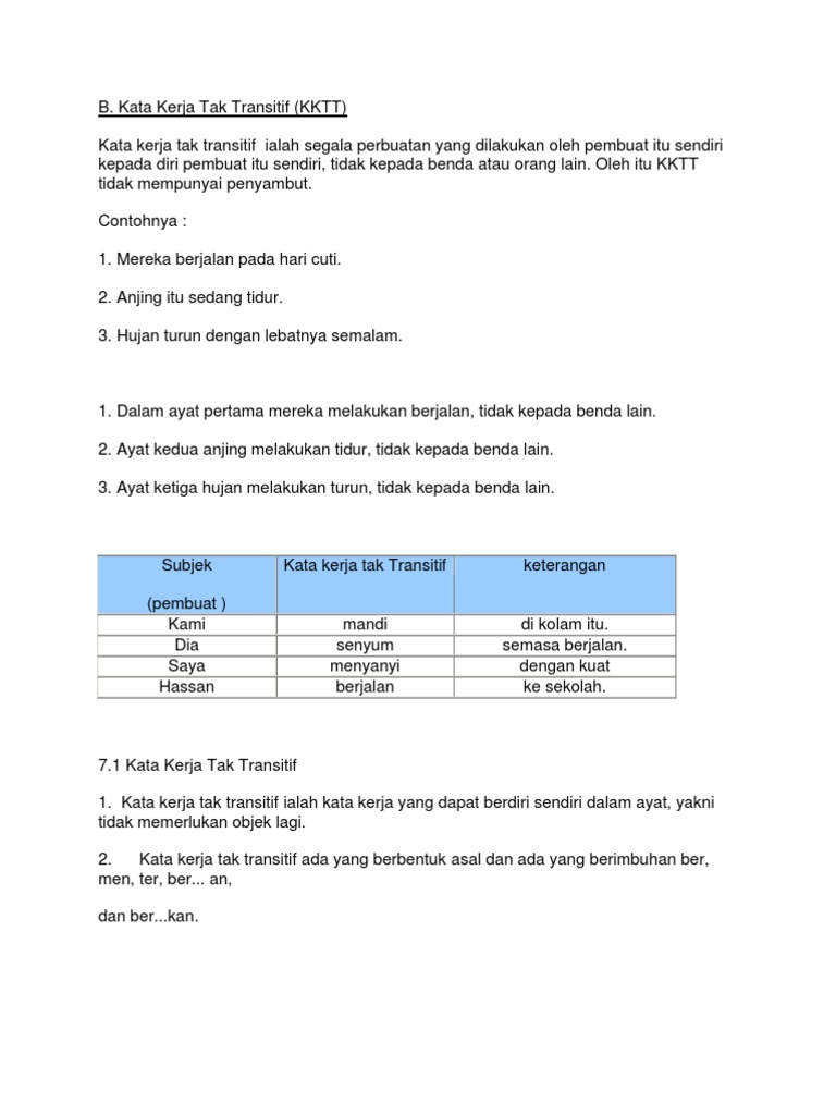 Detail 10 Contoh Kata Kerja Transitif Nomer 40