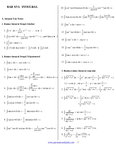 Detail 10 Contoh Soal Integral Tak Tentu Nomer 31