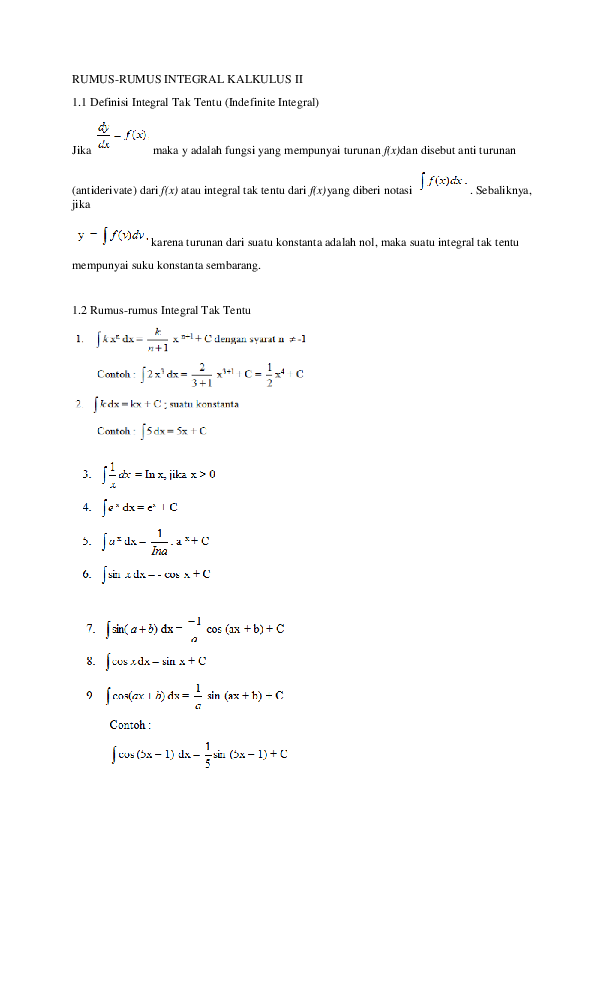 Detail 10 Contoh Soal Integral Tak Tentu Nomer 49