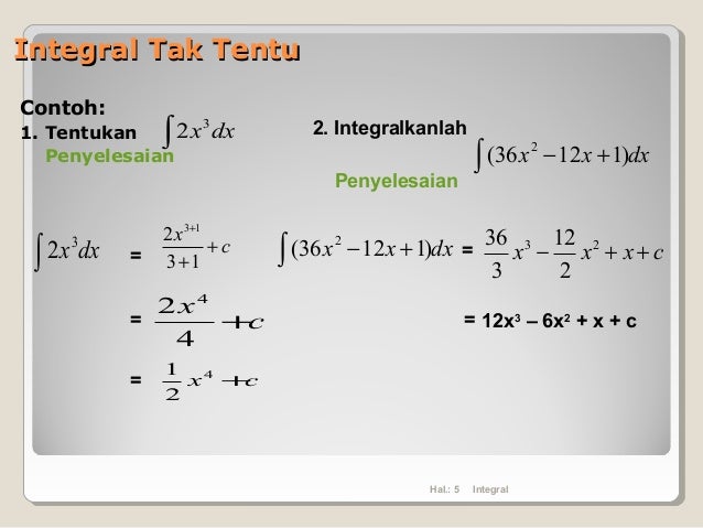 Detail 10 Contoh Soal Integral Tentu Nomer 35