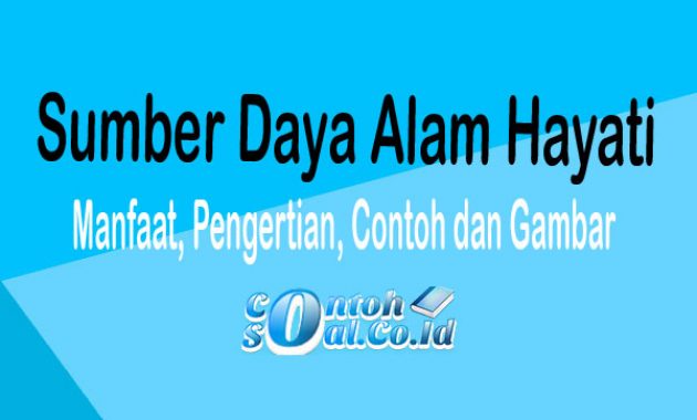 Detail 10 Contoh Sumber Daya Alam Hayati Nomer 9