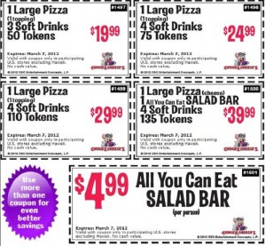 Detail 100 Tokens For 20 Chuck E Cheese Nomer 13