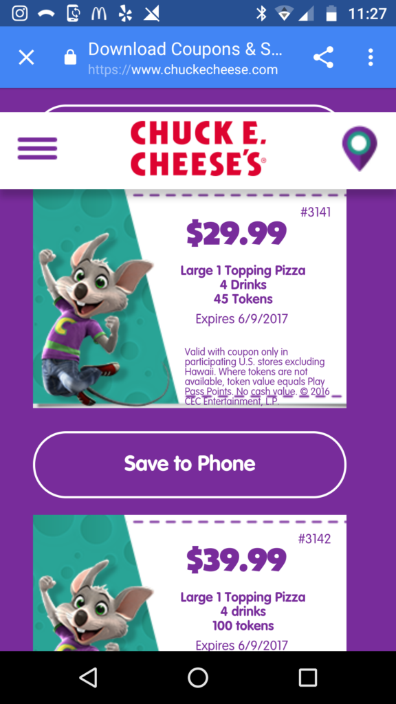 Detail 100 Tokens For 20 Chuck E Cheese Nomer 45