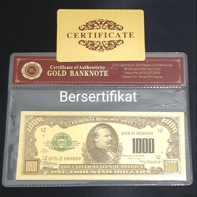 Detail 1000 Dolar Amerika Nomer 5