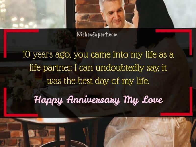 Detail 10th Wedding Anniversary Quotes For Husband Nomer 46