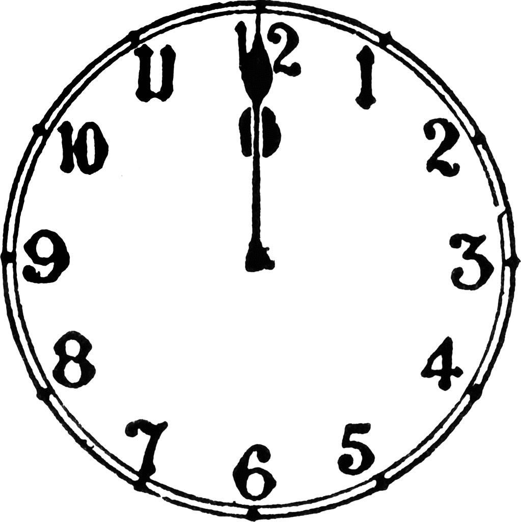 Detail 12 O Clock Clipart Nomer 2