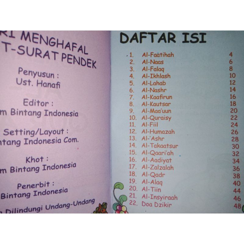 Detail 13 Surat Pendek Nomer 36