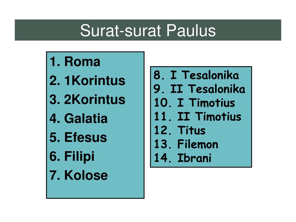 Detail 14 Surat Paulus Nomer 5