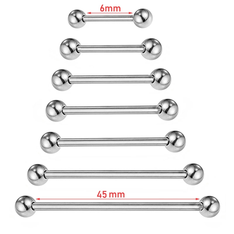 Detail 16 Gauge Industrial Barbell Nomer 11