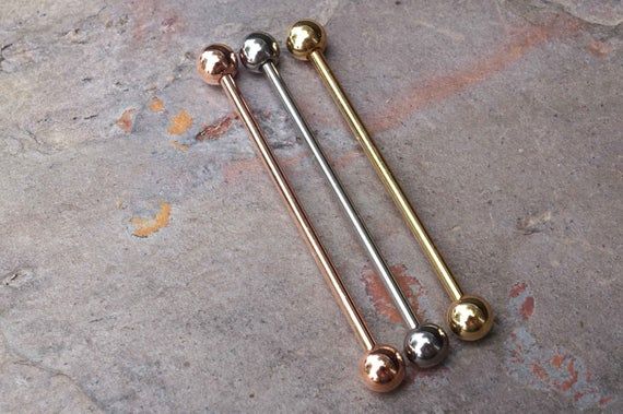 Detail 16 Gauge Industrial Barbell Nomer 54