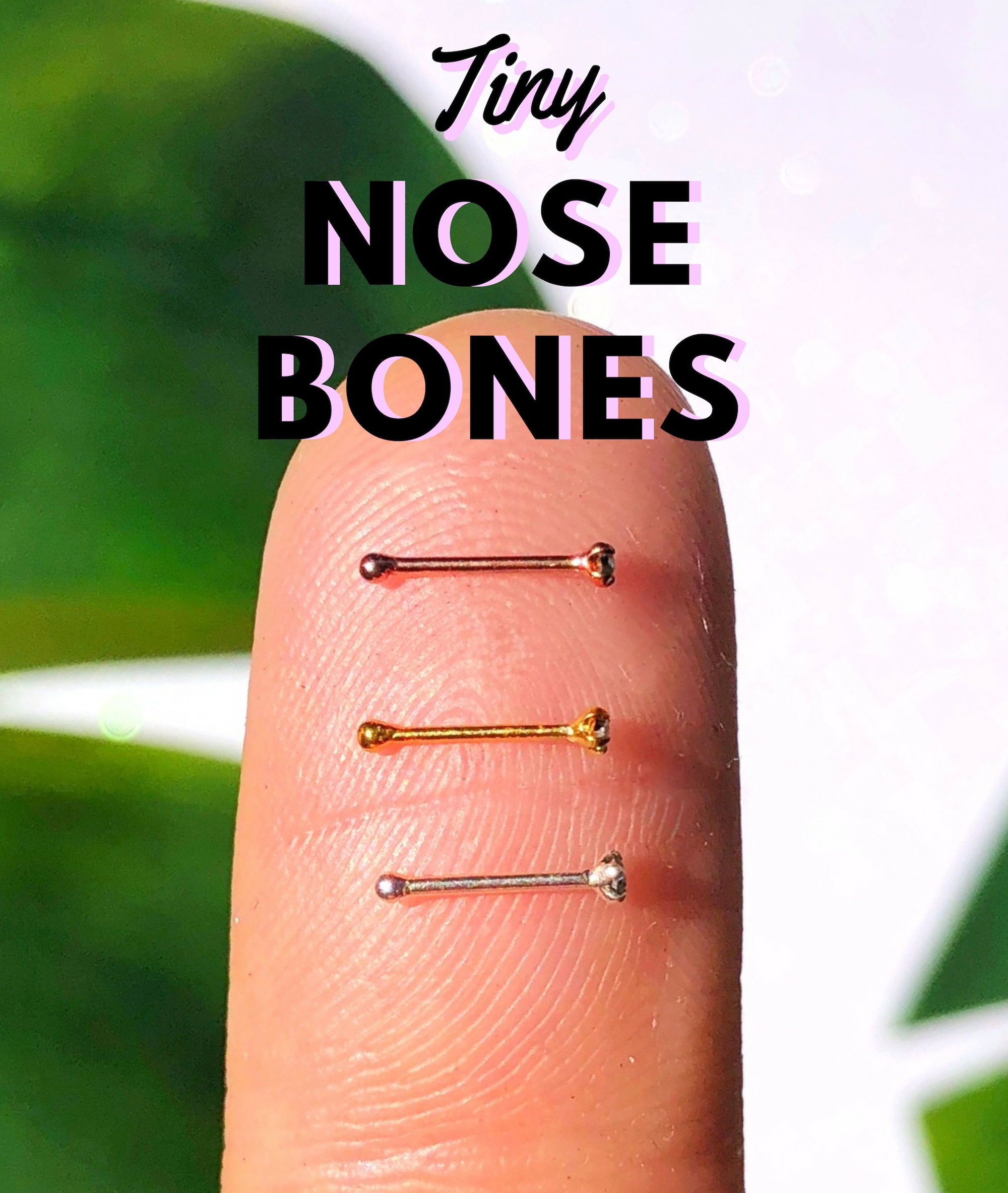 Detail 18 Gauge Bone Nose Ring Nomer 38