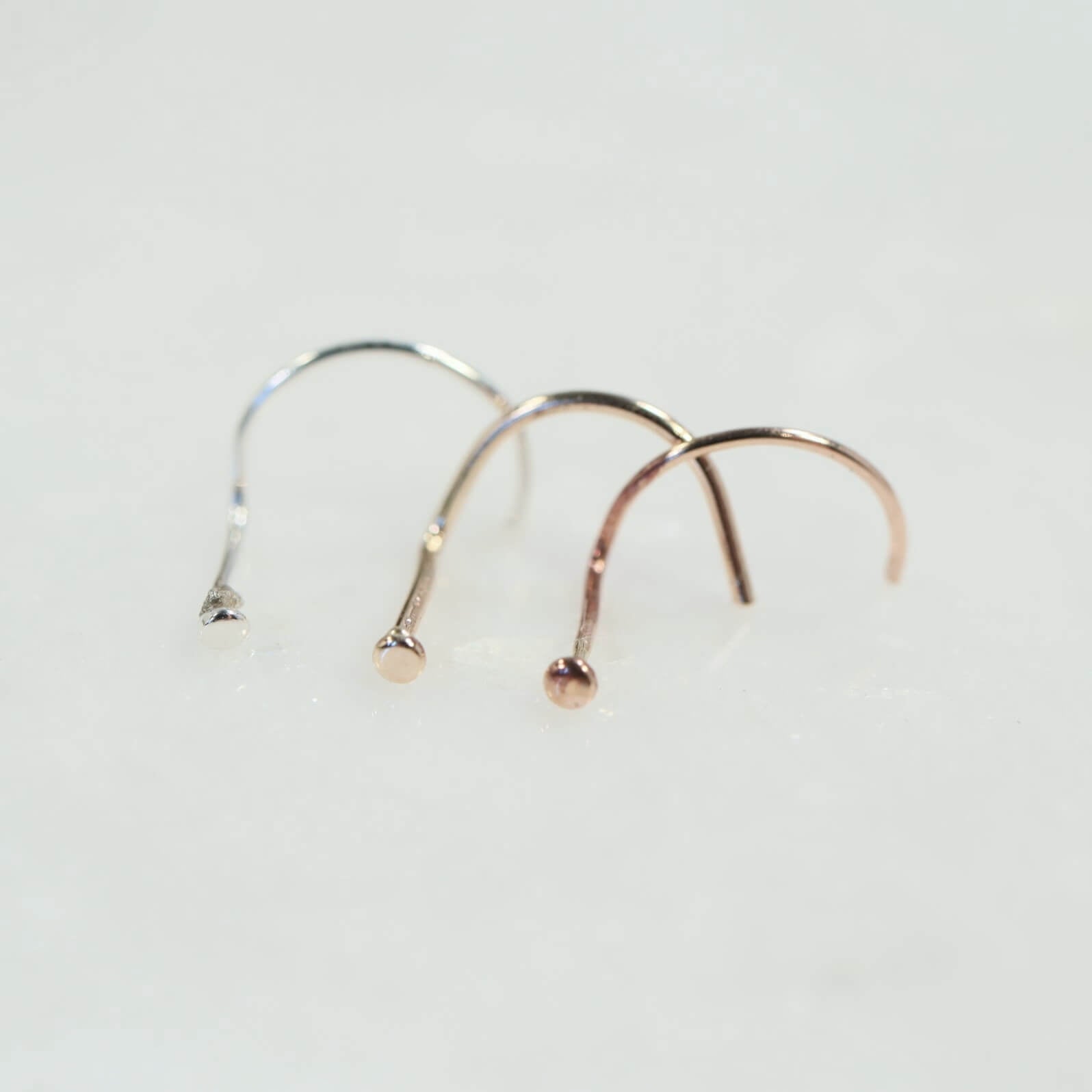 Detail 18 Gauge Bone Nose Ring Nomer 48