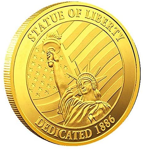 Detail 1886 Statue Of Liberty Gold Coin Nomer 19