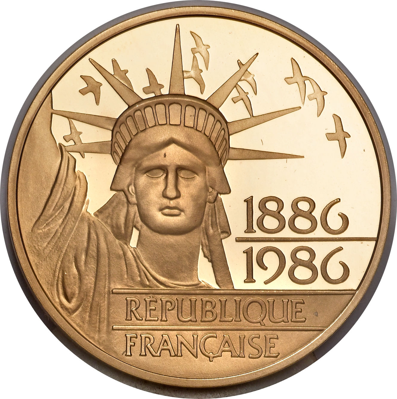 Detail 1886 Statue Of Liberty Gold Coin Nomer 53