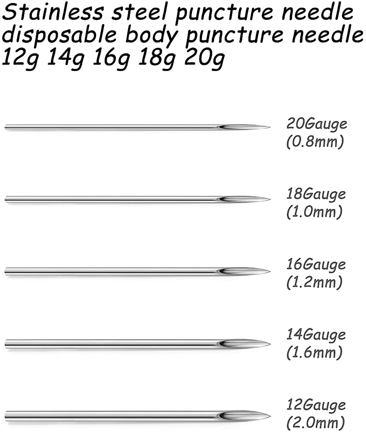 Detail 2 Gauge Piercing Needle Nomer 52