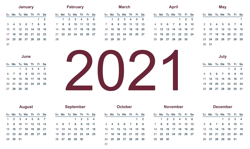 2021 Calendar Png - KibrisPDR