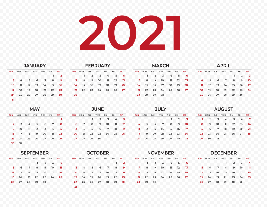 Detail 2021 Calendar Png Nomer 19