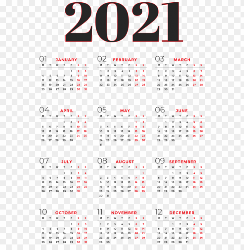 Detail 2021 Calendar Png Nomer 40