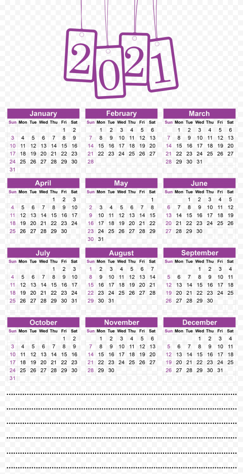 Detail 2021 Calendar Png Nomer 60