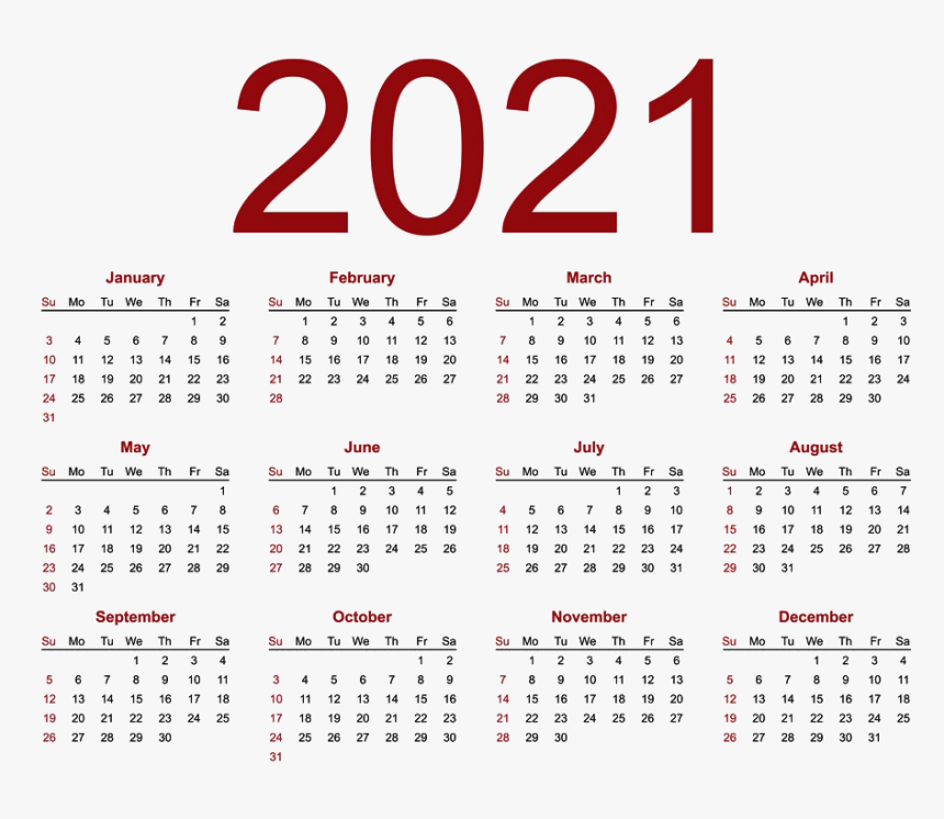 Detail 2021 Calendar Png Nomer 8