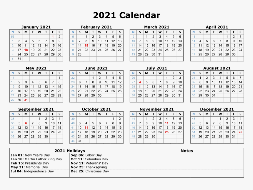 Detail 2021 Calendar Png Hd Nomer 19