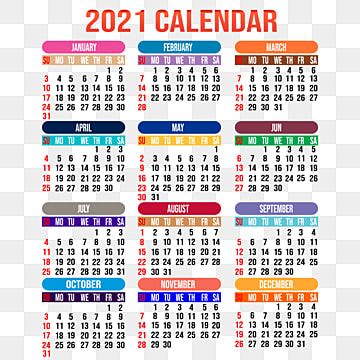 Detail 2021 Calendar Png Hd Nomer 35