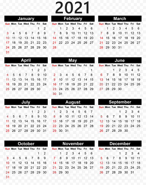 Detail 2021 Calendar Png Hd Nomer 5