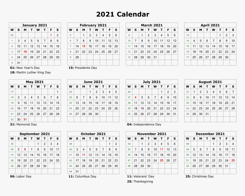 Detail 2021 Calendar Png Hd Nomer 45