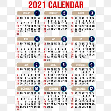 Detail 2021 Calendar Png Hd Nomer 54