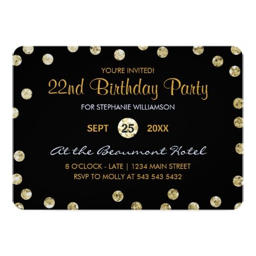 Detail 22nd Birthday Invitations Nomer 2