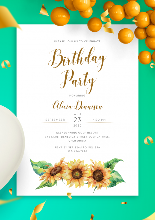 Detail 22nd Birthday Invitations Nomer 27