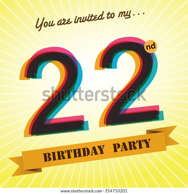 Detail 22nd Birthday Invitations Nomer 40