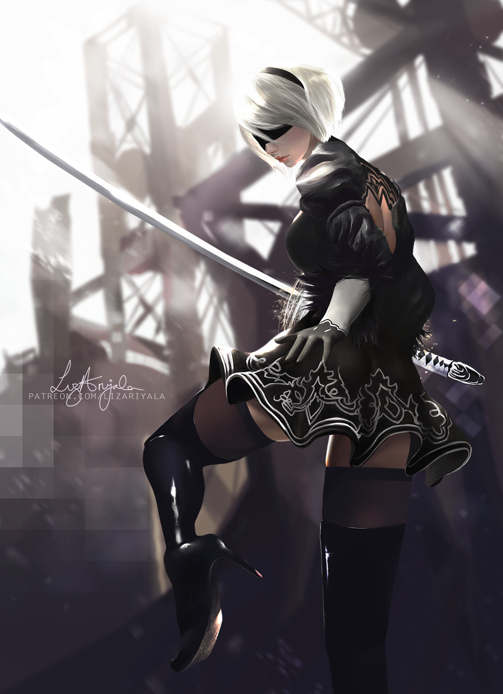 Detail 2b Nier Automata Wallpaper Android Nomer 12