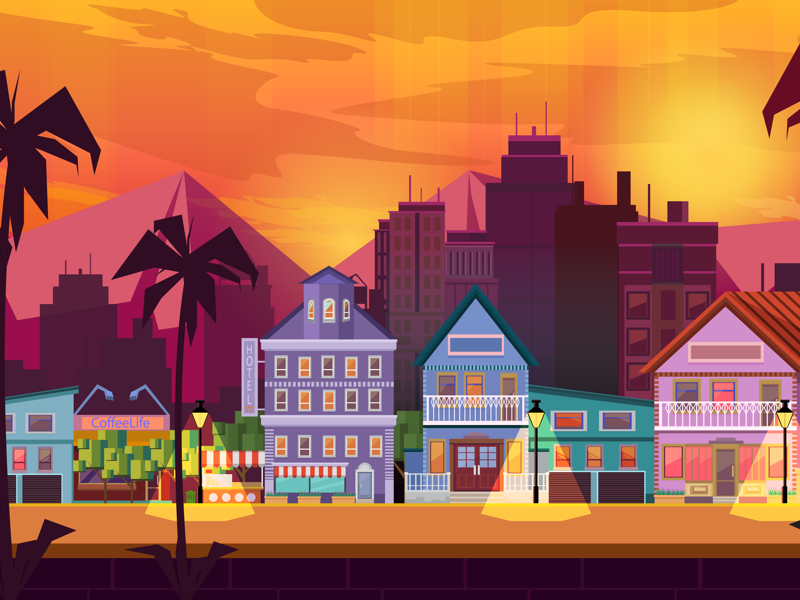 Detail 2d City Background Nomer 43