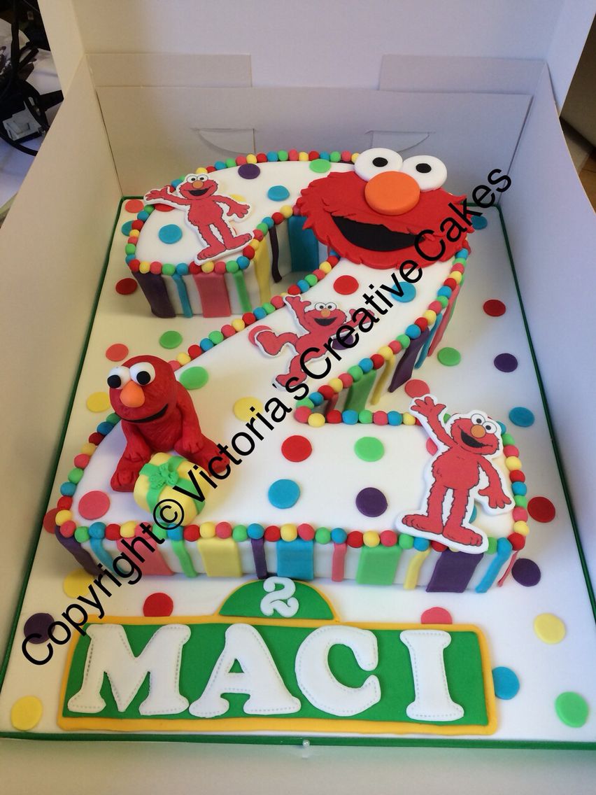 Detail 2nd Birthday Elmo Cake Nomer 2