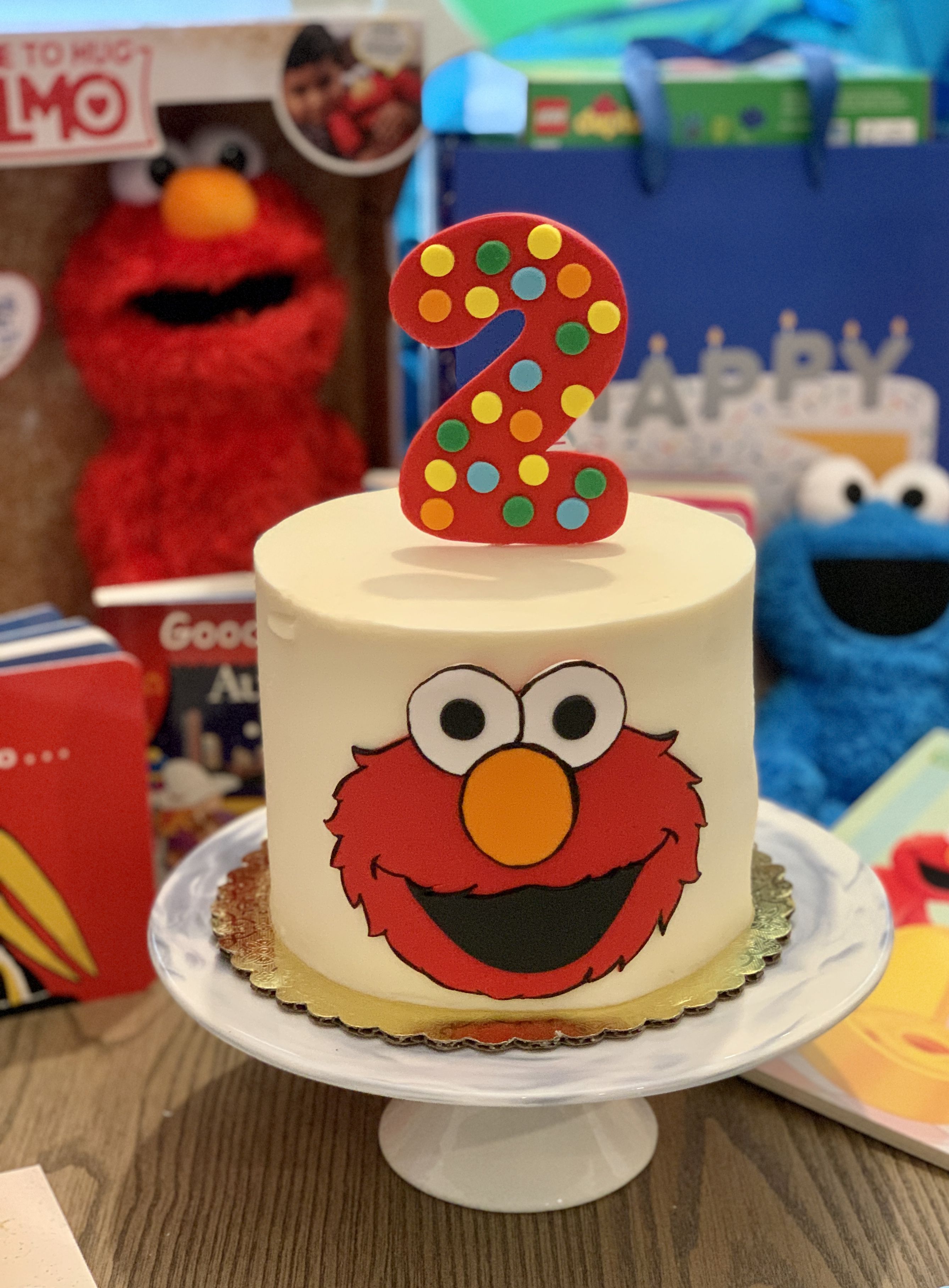 Detail 2nd Birthday Elmo Cake Nomer 3