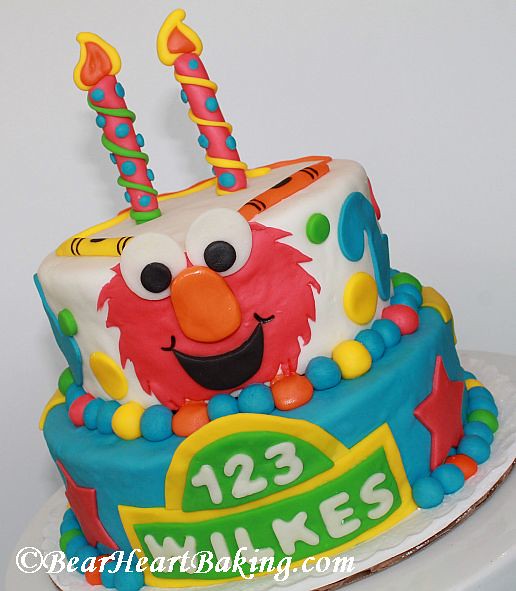 Detail 2nd Birthday Elmo Cake Nomer 34