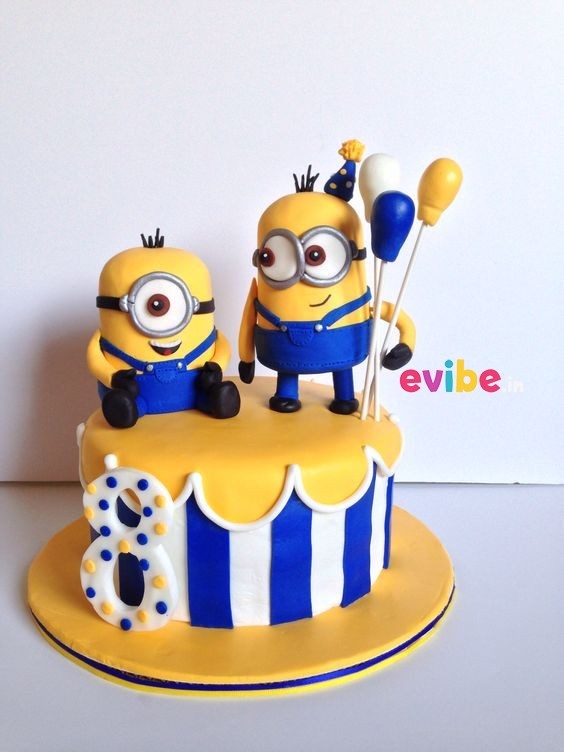 Detail 2nd Birthday Minions Cake Nomer 60