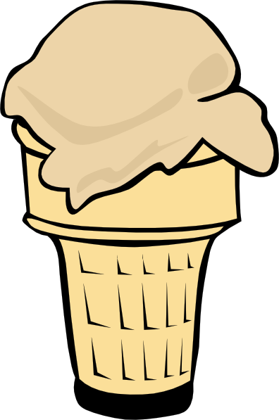 Detail 3 Scoop Ice Cream Cone Clip Art Nomer 36