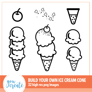 Detail 3 Scoop Ice Cream Cone Clip Art Nomer 57